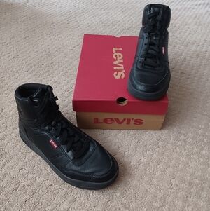 Levi's Kids Drive-Hi Black High-Top Sneakers
